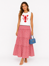 Load image into Gallery viewer, Red Gingham Skirt
