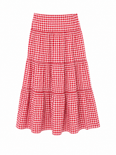 Load image into Gallery viewer, Red Gingham Skirt
