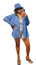 Load image into Gallery viewer, OVERSIZED SHIRT-BLUE
