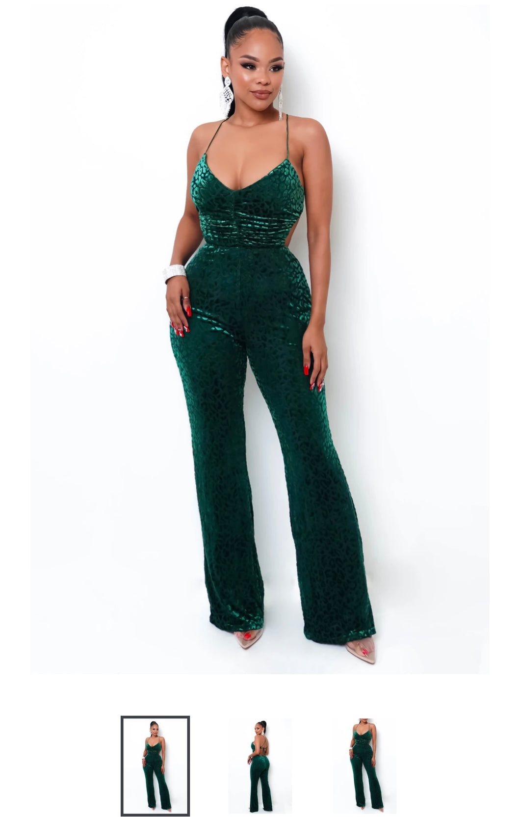 LEAH JUMPSUIT- GREEN