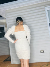 Load image into Gallery viewer, PUFFY MIDI DRESS-NUDE
